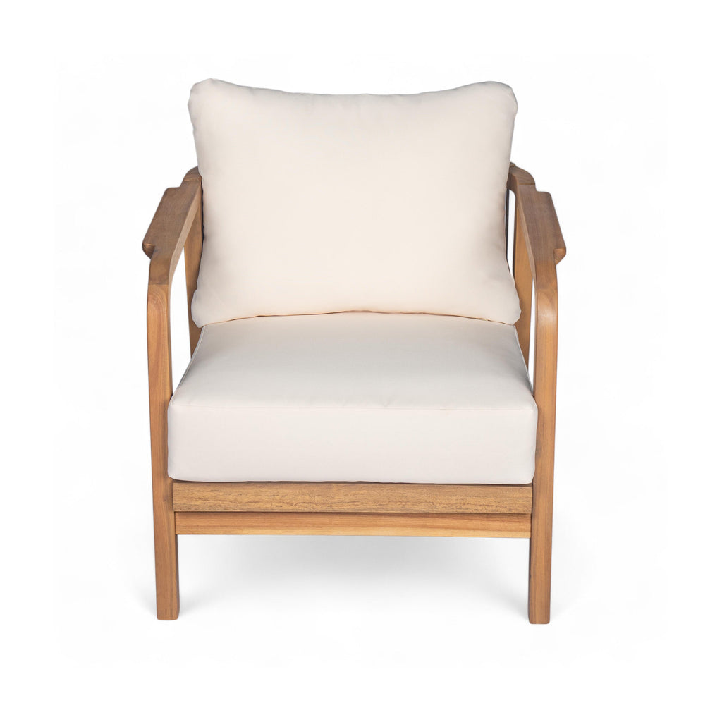 Calder Outdoor Lounge Chair with Woven Backrest