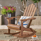 Echoes Outdoor Acacia Wood Adirondack Rocking Chair