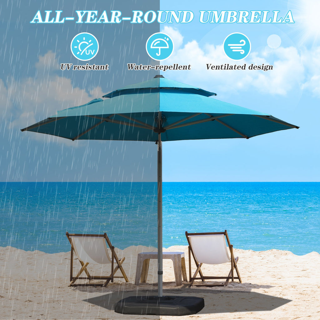 Round Cantilever Umbrella with Center Pole, Base Not Included