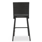 29" Outdoor Rattan Armless Barstools, Set of 2