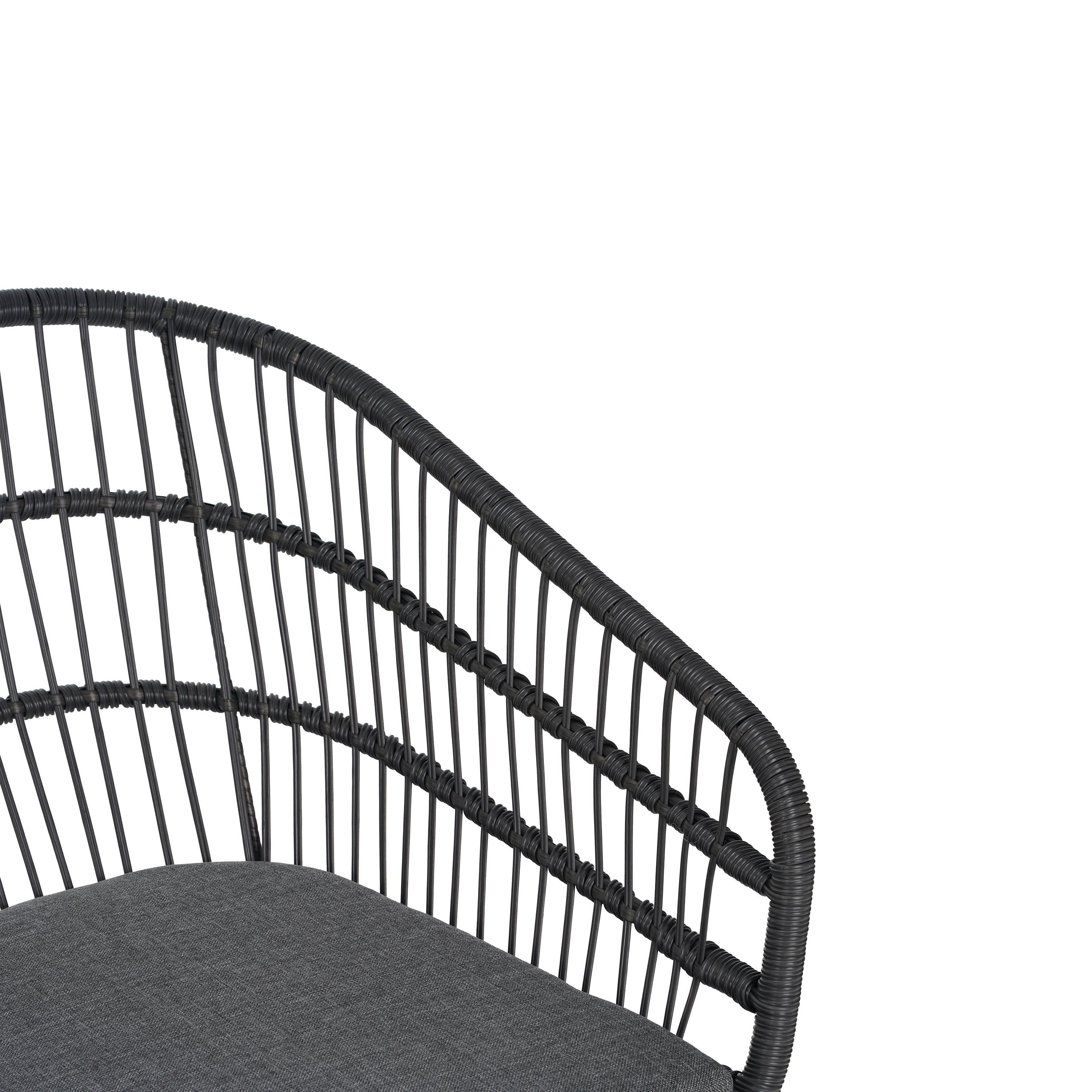 Outdoor Chair with Sled Legs and Curved Frame, Set of 2