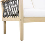Millie Outdoor Acacia Wood Loveseat & Coffee Table Set