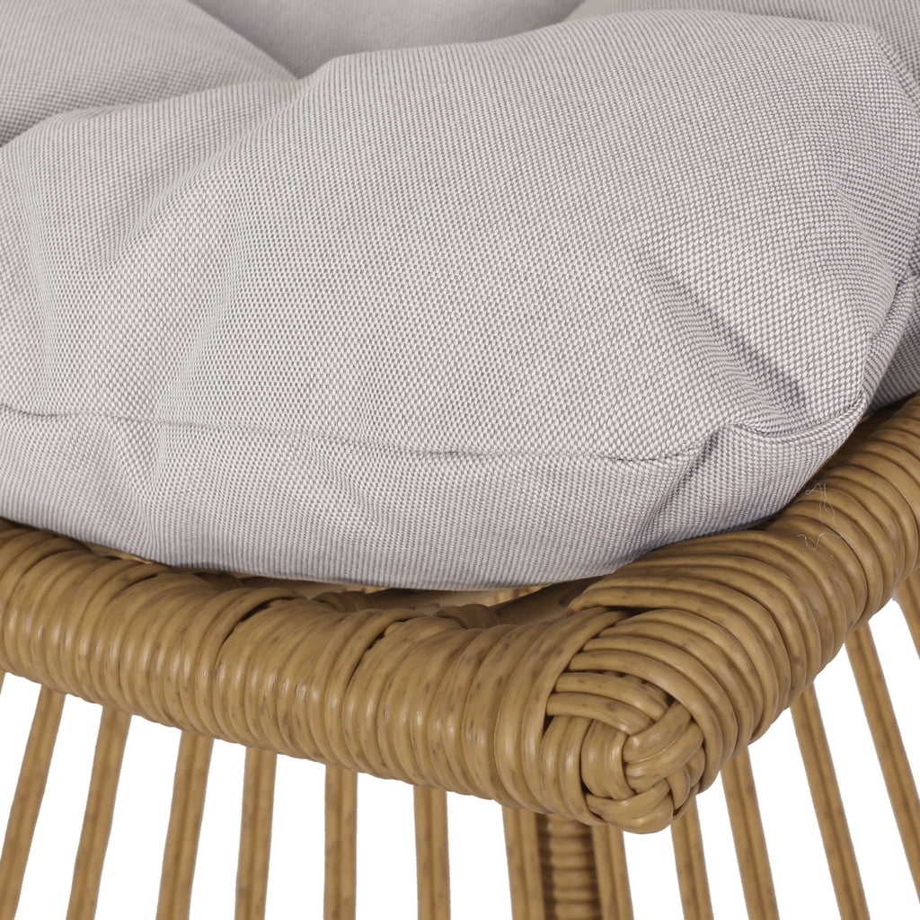 Strontianite Outdoor Rattan Chair with High Back Design