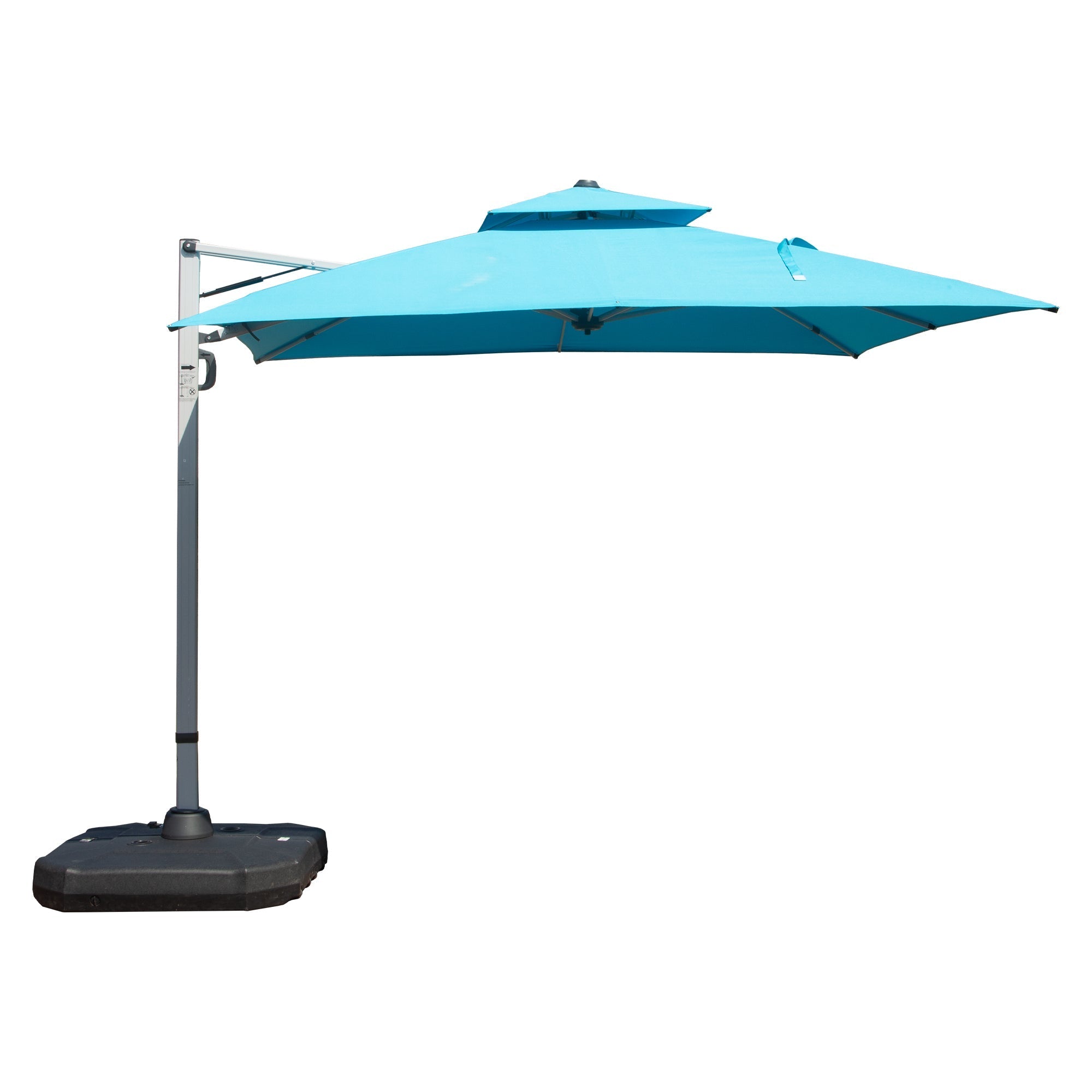 10'X10' Square Cantilever Umbrella with Center Pole, Base Not Included