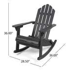 Echoes Outdoor Acacia Wood Adirondack Rocking Chair