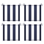 Conjure 4-Piece 15x15" Outdoor Fabric Seat Cushion with Ties