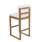 Seacliff Outdoor Acacia Wood Barstools, Set of 2