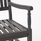Muse Outdoor Acacia Rocking Chair with Slat Design