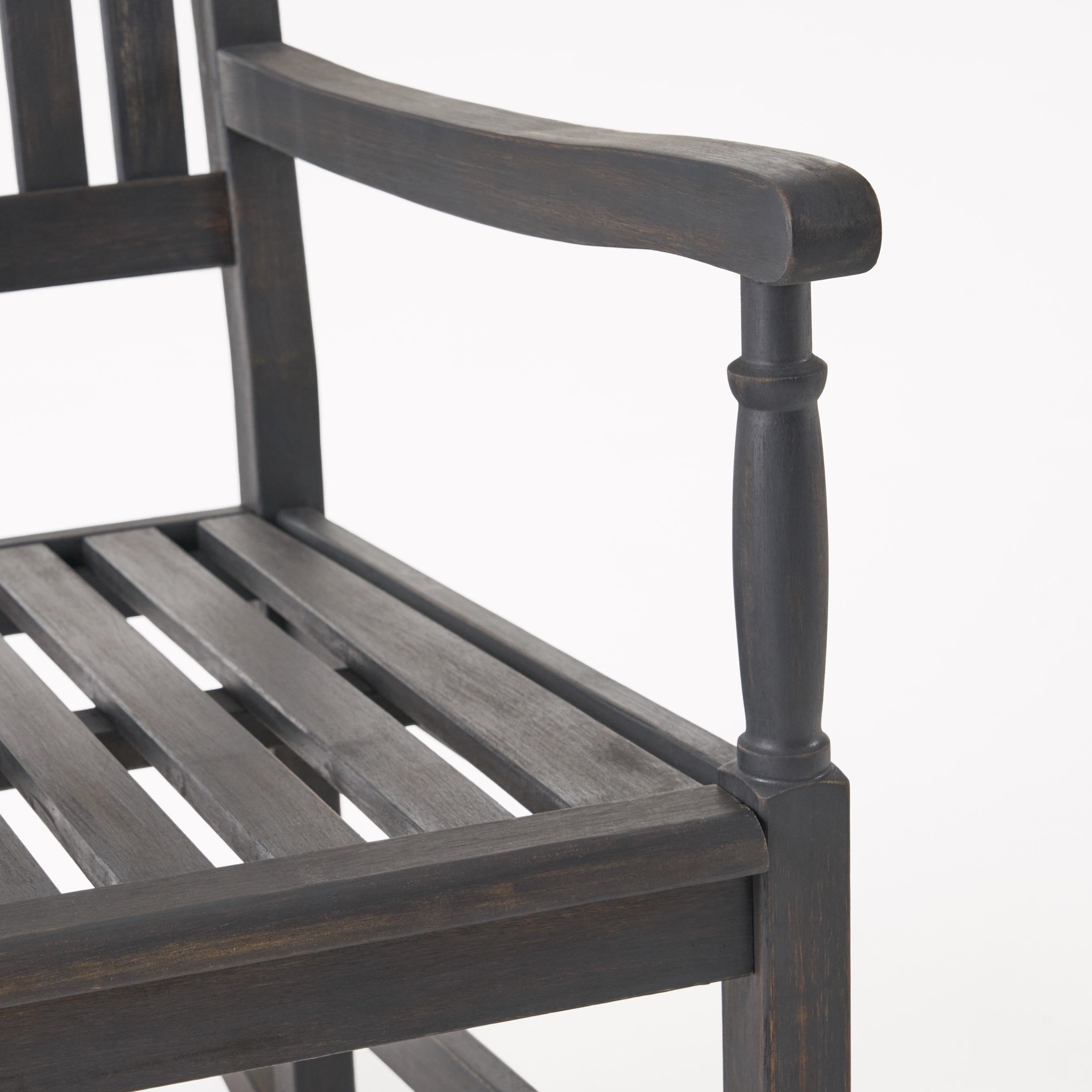 Muse Outdoor Acacia Rocking Chair with Slat Design