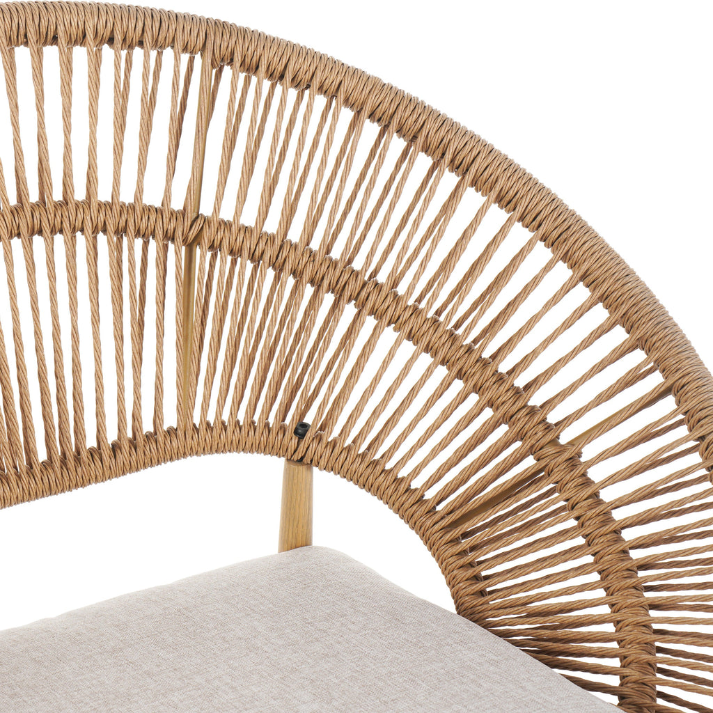 Cyril Outdoor Wicker Papasan Style Dining Chair, Set of 2