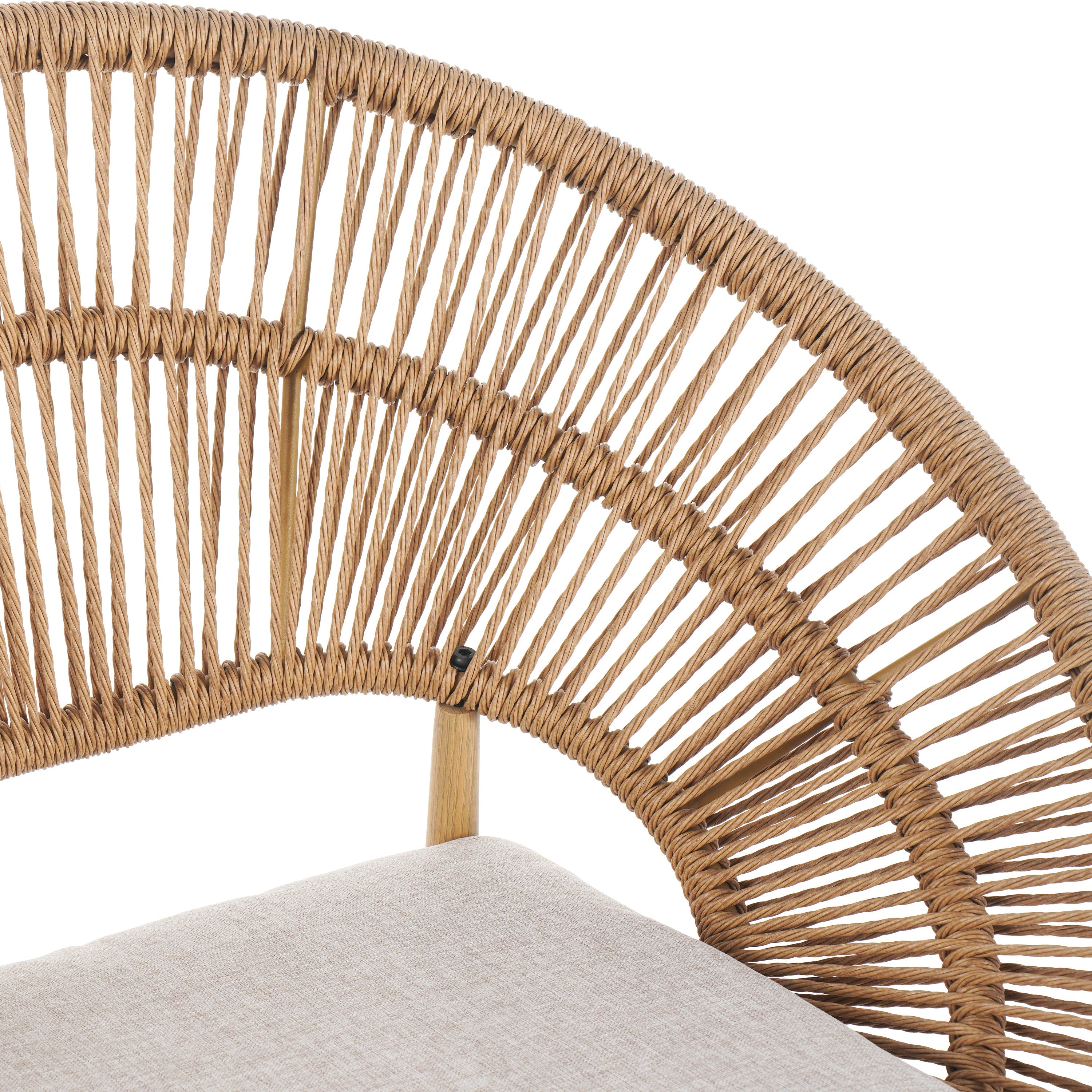 Cyril Outdoor Wicker Papasan Style Dining Chair, Set of 2