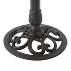Ruffle Outdoor Aluminum and Iron Bird Bath