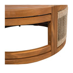 Sundara Acacia Wood Outdoor Coffee Table with Handwoven Rope Accents