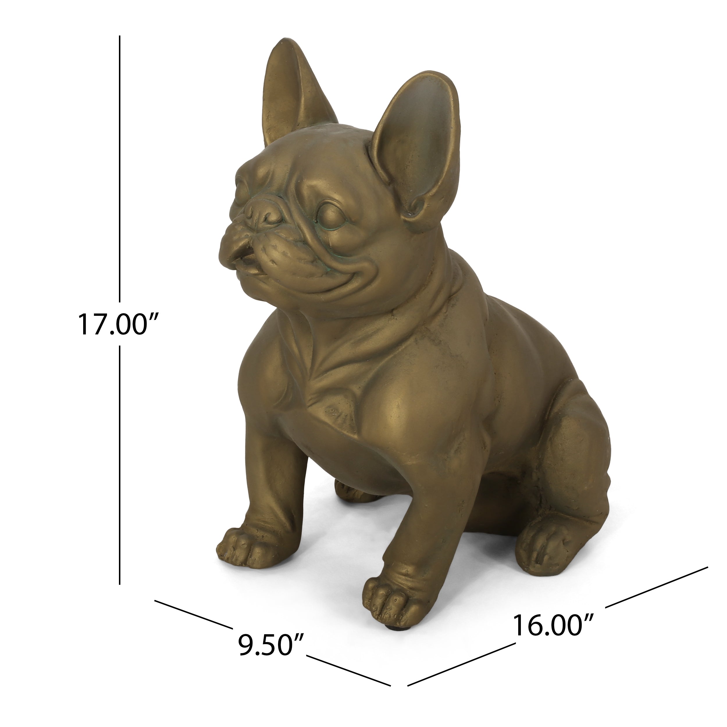 Louise Outdoor French Bulldog Garden Statue