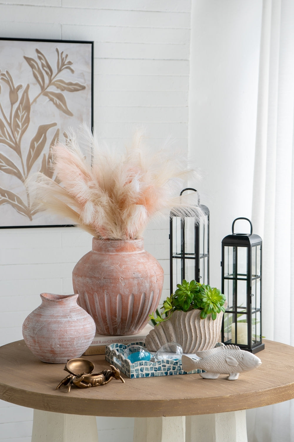 Conch Shell Planter with Textured Finish
