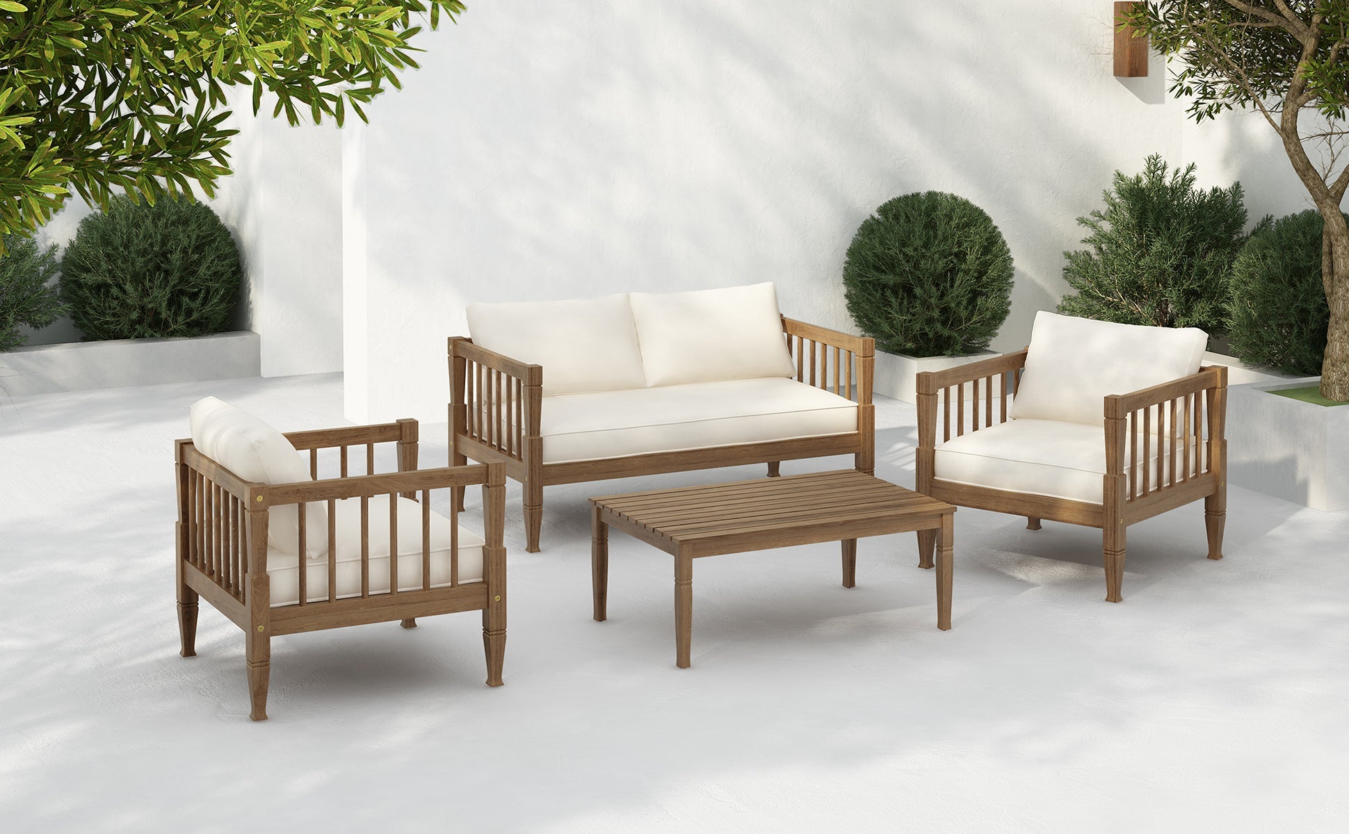 Banyan 4-Piece Patio Outdoor Furniture Set