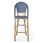 Clifftop 29.5" Outdoor Rattan Bar Stool with Aluminum Frame and Footrest, Set of 2