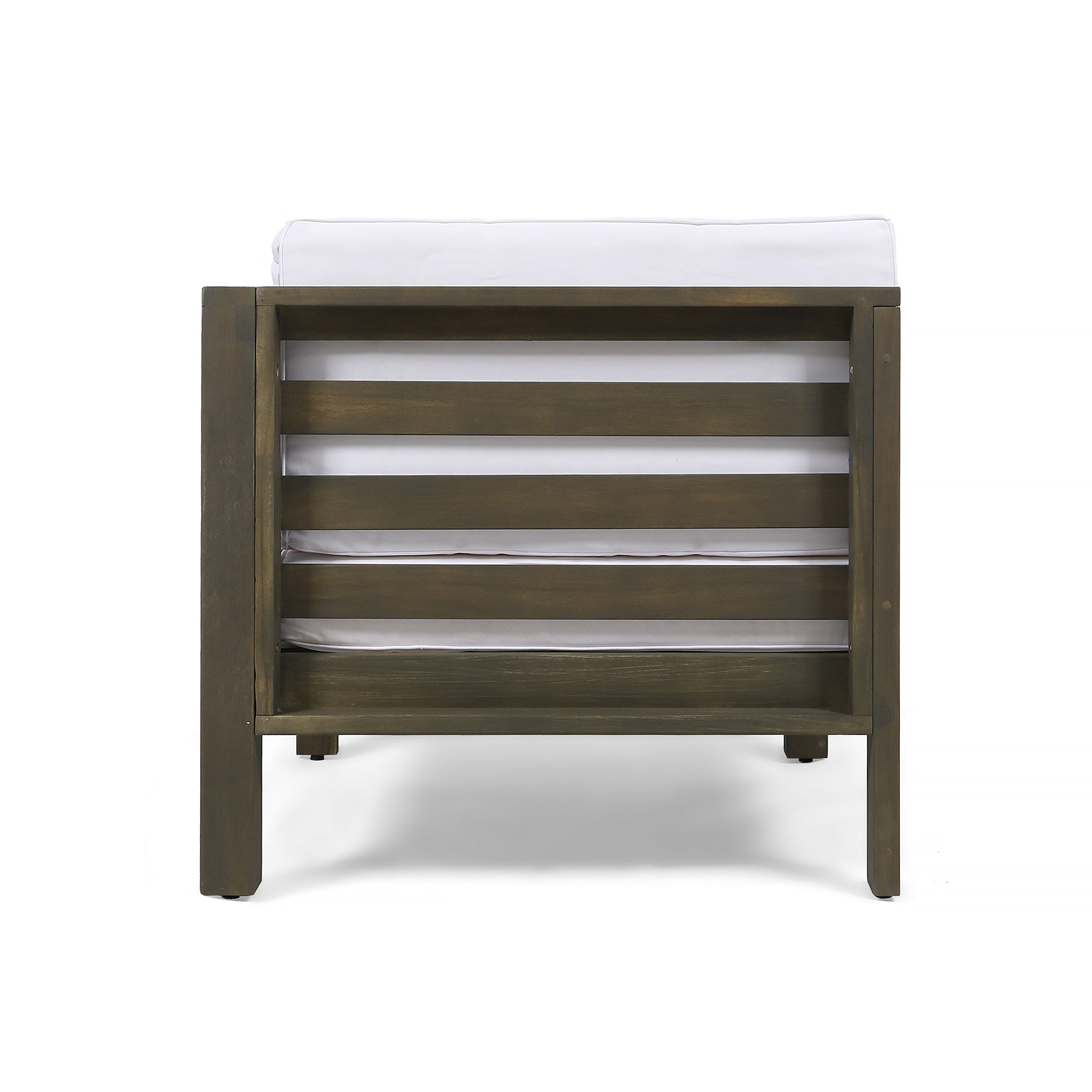 5-Piece Outdoor Sectional with V Shape and Slat Panel Design