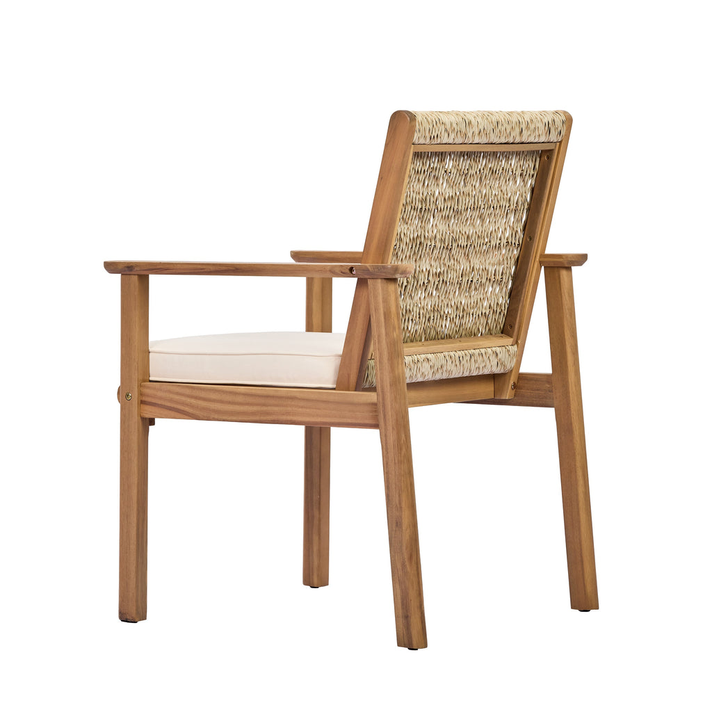 Miles 7 Piece Outdoor Acacia Wood Dining Set With Cushions