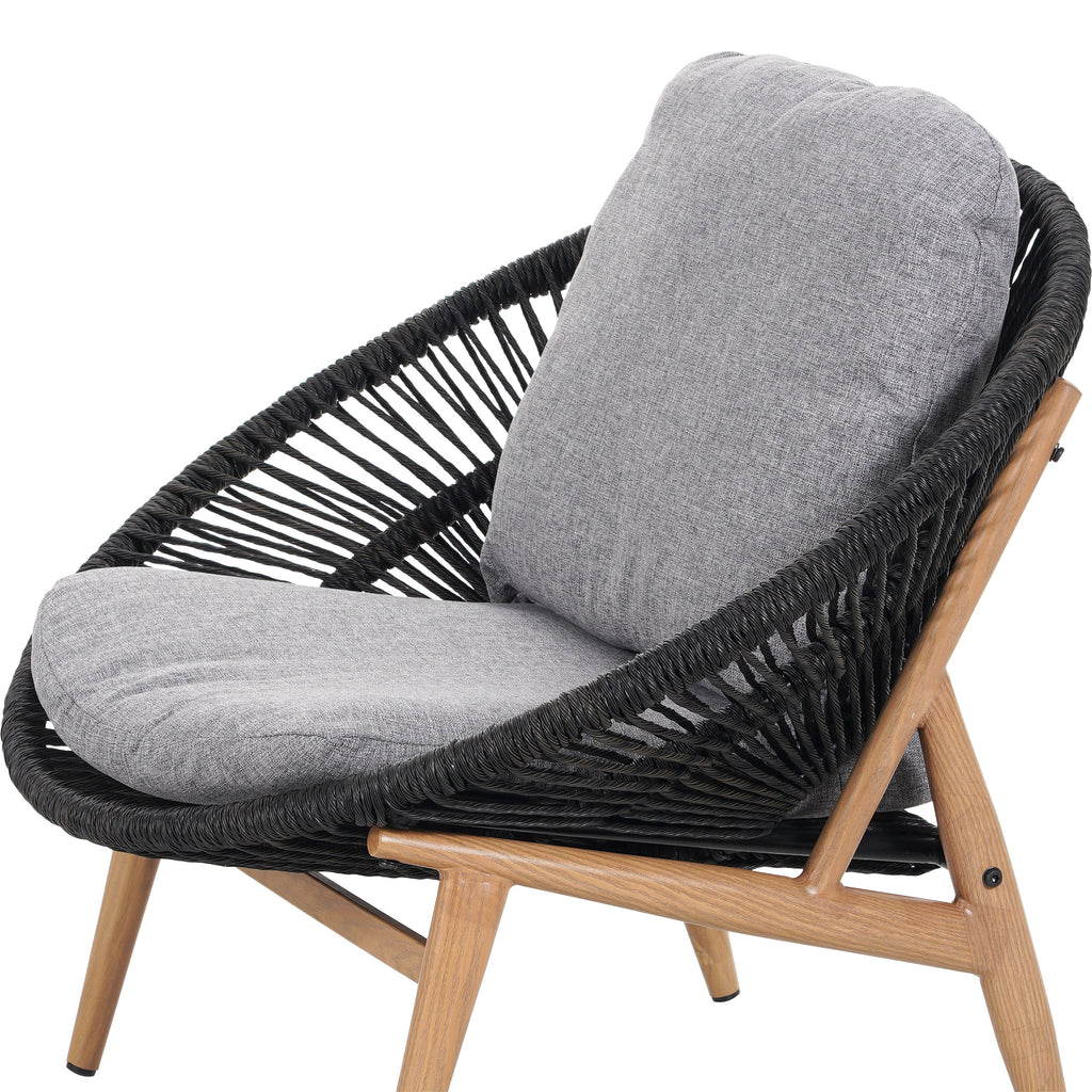 Cyril Outdoor Wicker Papasan Style Lounge Chair