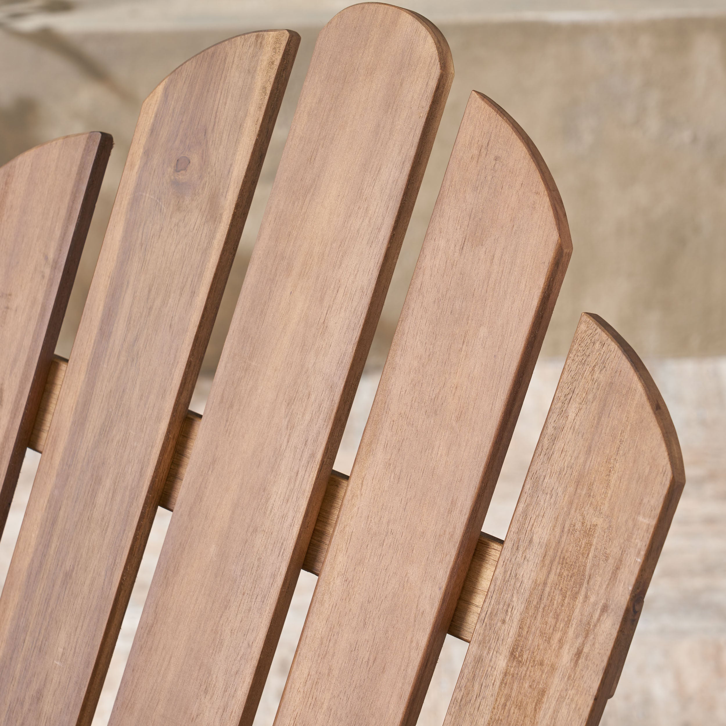 Echoes Outdoor Acacia Wood Adirondack Rocking Chair
