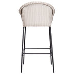 Ladd Outdoor Metal Wicker Barstool, Set of 2