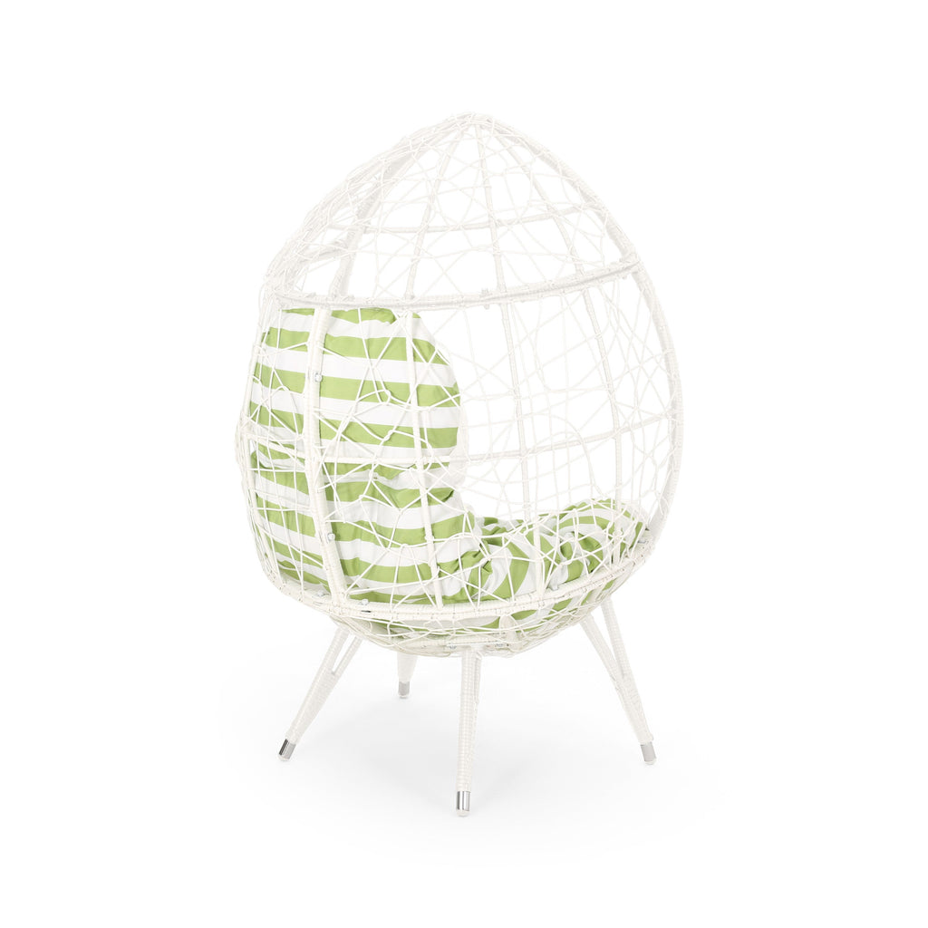 Outdoor Chair with Teardrop Shape and Mesh Design