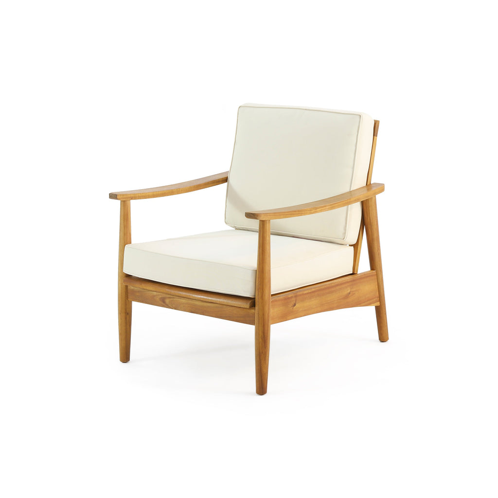 Ellsworth Outdoor Acacia Wood Club Chair