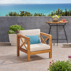 Brava Outdoor Club Chair with Water-Resistant Cushions