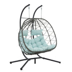 2-Person Swinging Egg Chair with Stand