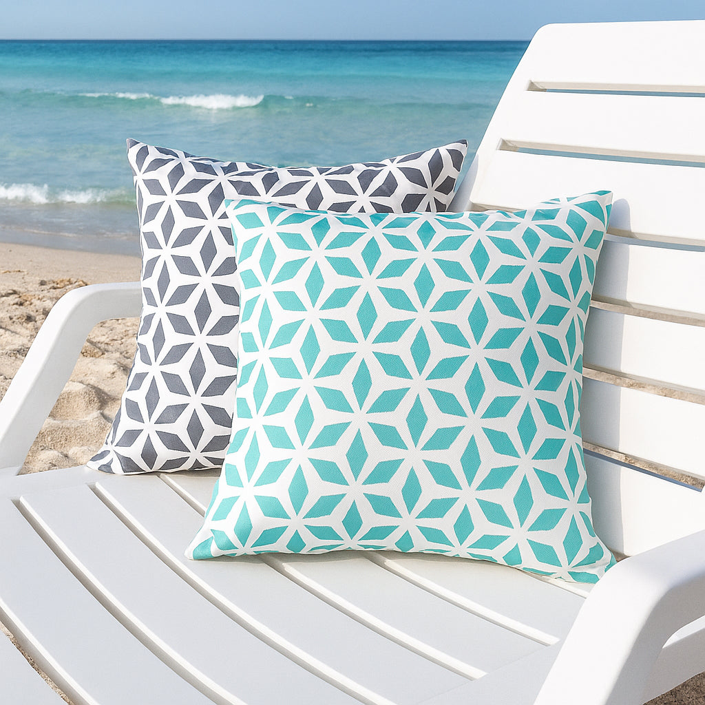 Crystal Burst Outdoor Pillow