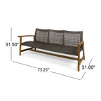 Hampton Outdoor Rattan 3 Seater Sofa