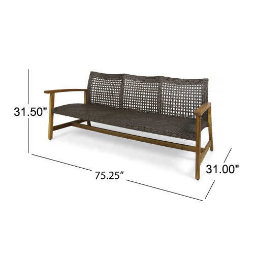 Hampton Outdoor Rattan 3 Seater Sofa