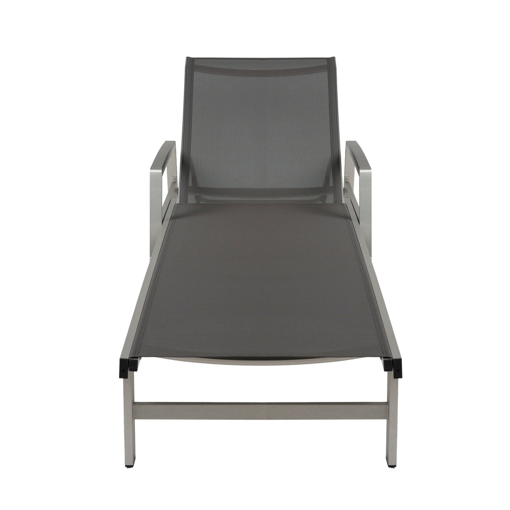 Wavellite Outdoor Chaise Lounges with Aluminum Frame and Mesh Seating