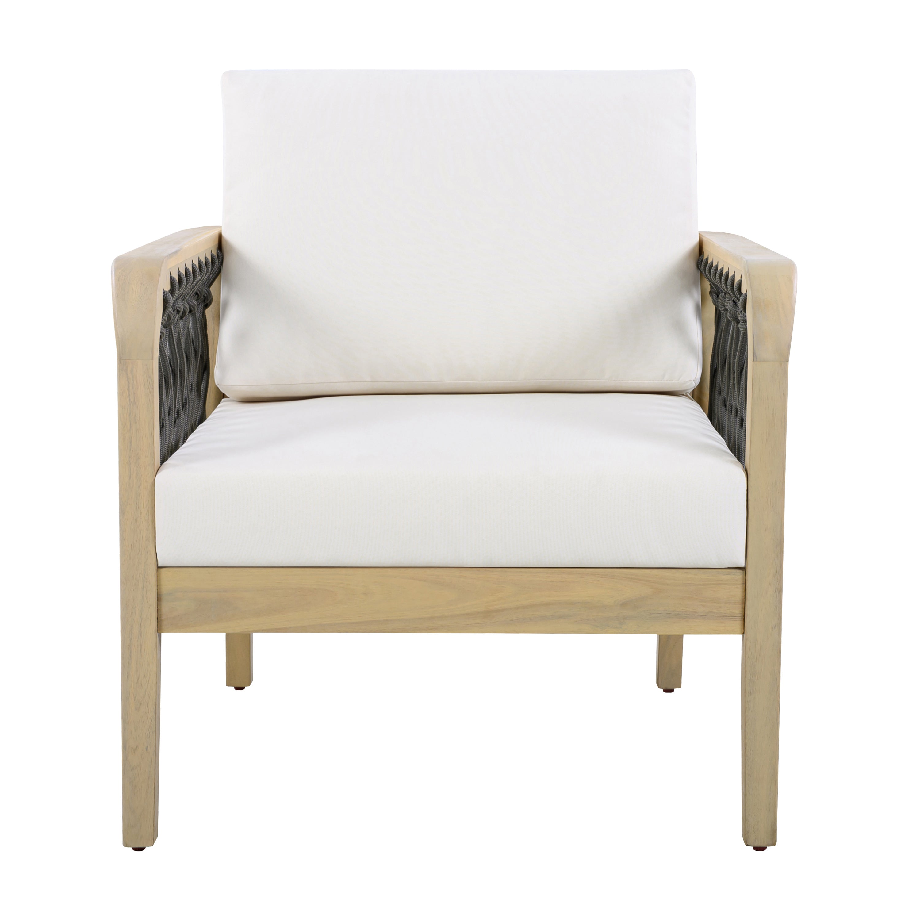 Millie Outdoor Acacia Wood Club Chair