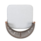 Outdoor Metal Frame Stools with Scallop-Shaped Backrest & Water-Resistant Cushions, Set of 2