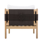 Seabrook Acacia Wood Outdoor Club Chair with Diamond Rope Weave & Cushions