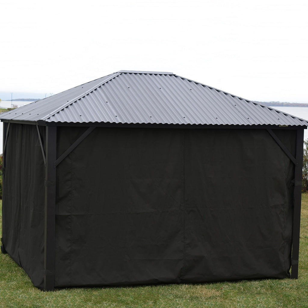 Chocolate Colored Curtains for Hard Top Gazebos