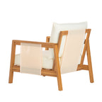 Khali Outdoor Club Chair with Acacia Wood Frame