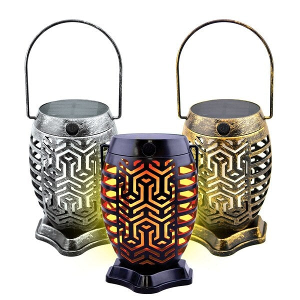 Zen Garden Solar Flicker Flame Lantern