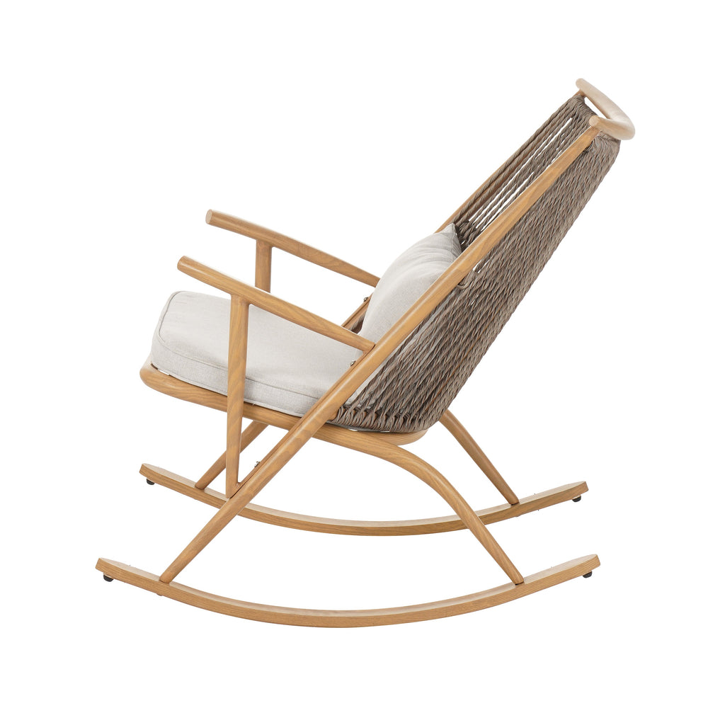 Modern Boho Outdoor Rocking Chair