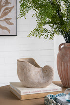 Nautilus Shell Planter with Textured Finish
