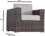 Modern All-Weather Wicker Outdoor Accent Chairs, 3-Piece Set