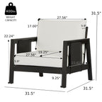 Khali 4 Piece Acacia Wood Outdoor Set