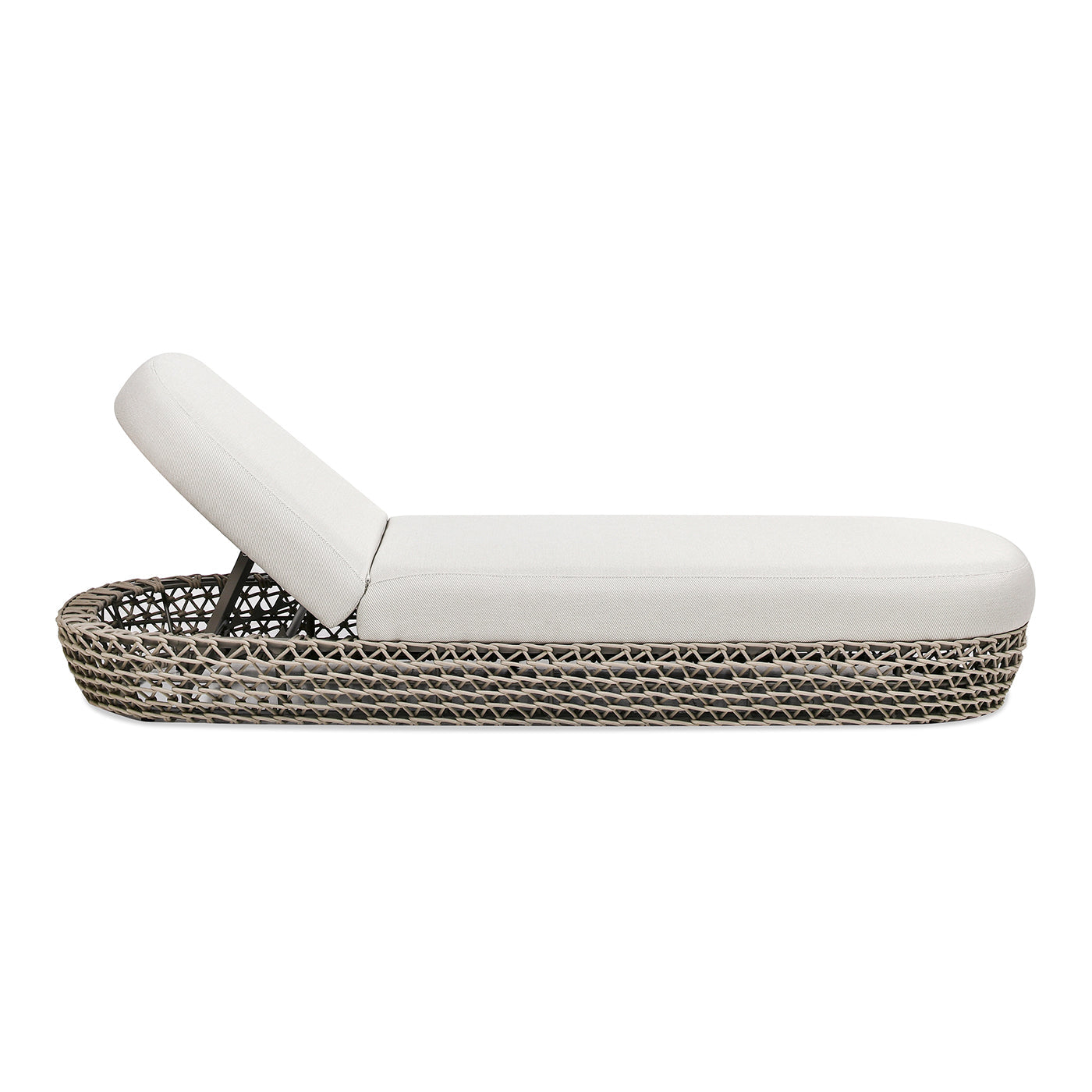 Willow Wicker & Sunbrella Upholstered Patio Lounger