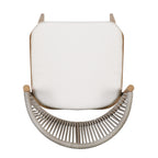 Outdoor Metal Frame Stools with Scallop-Shaped Backrest & Water-Resistant Cushions, Set of 2