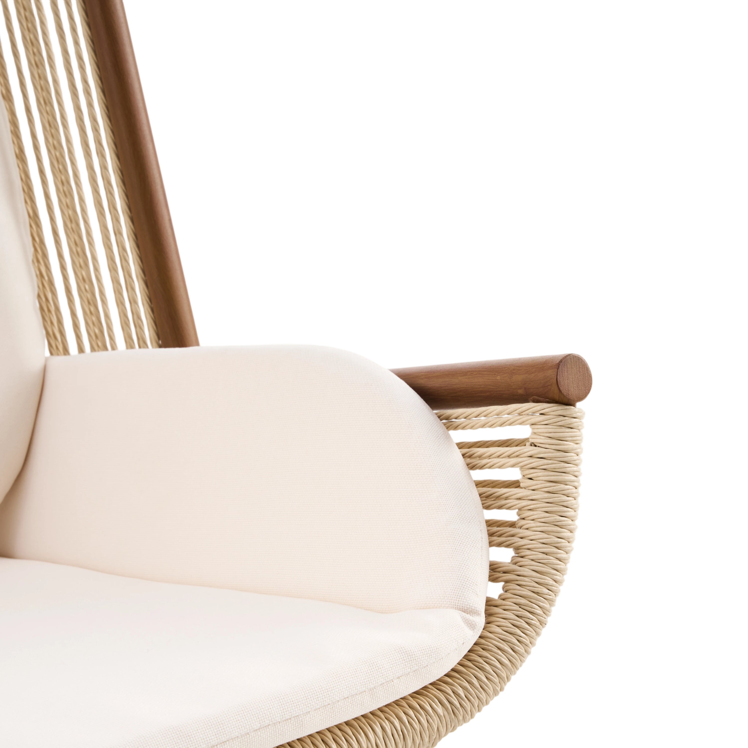 High Square Back Modern Outdoor Rocking Chair