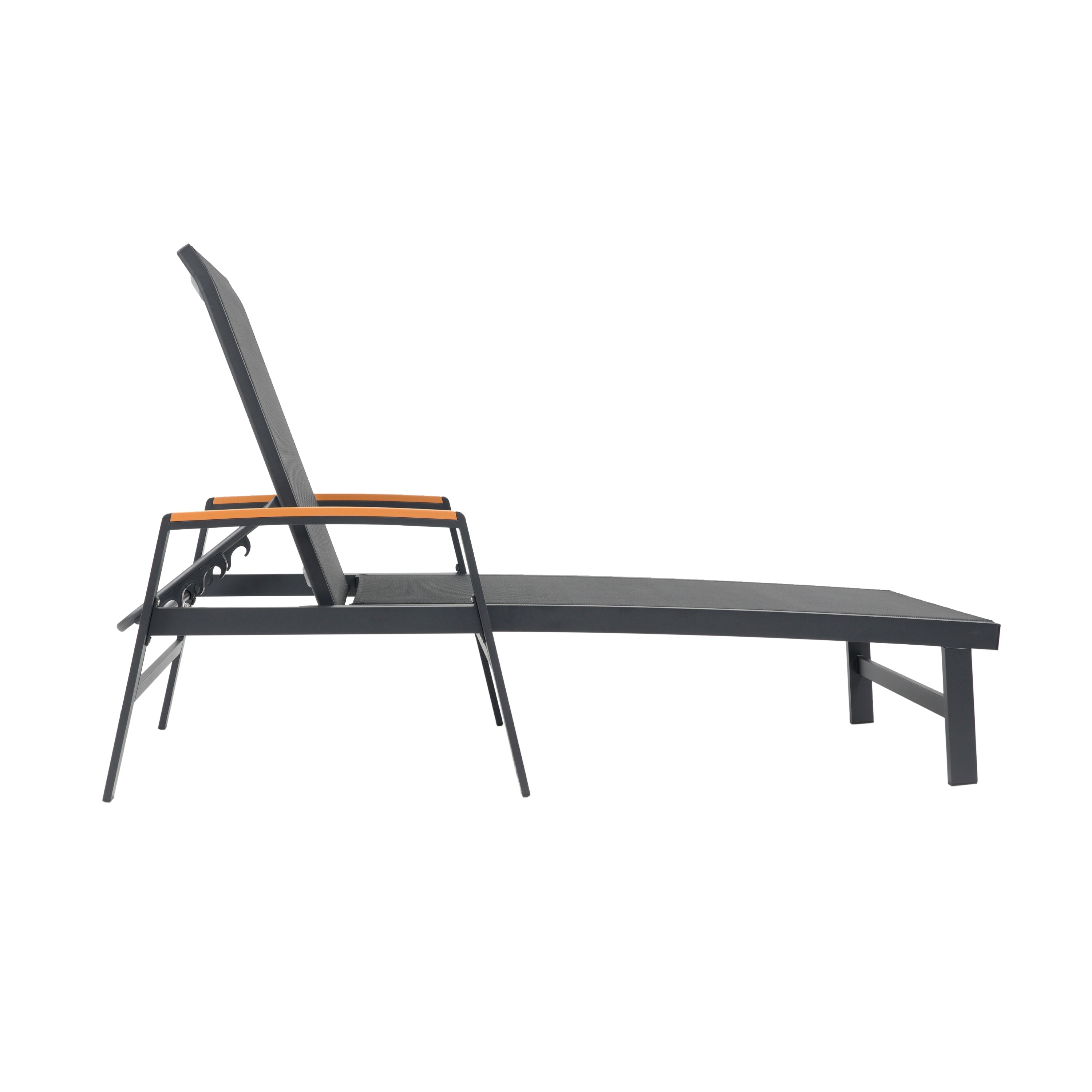 Wavellite Outdoor Chaise Lounges with Aluminum Frame and Mesh Seating