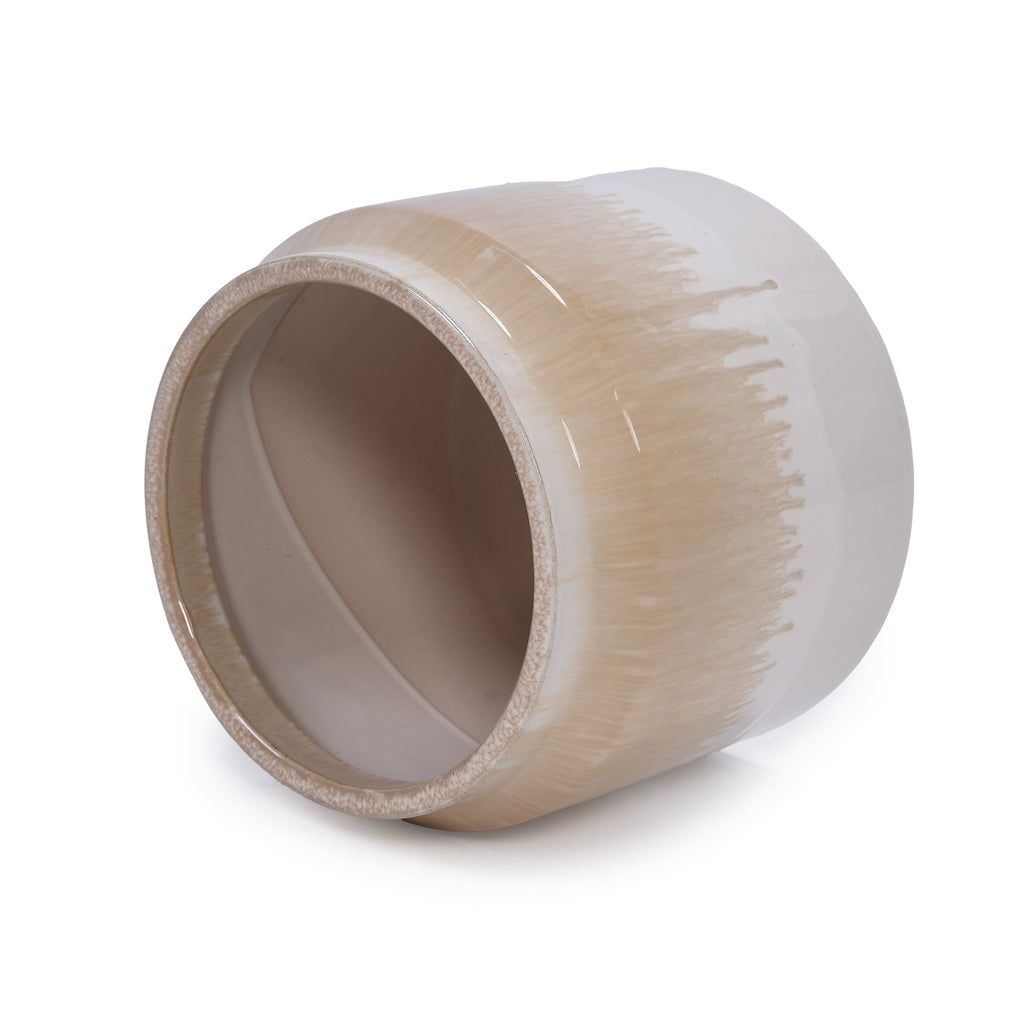Rumi Beige Handmade Ceramic Planter, Set of 2