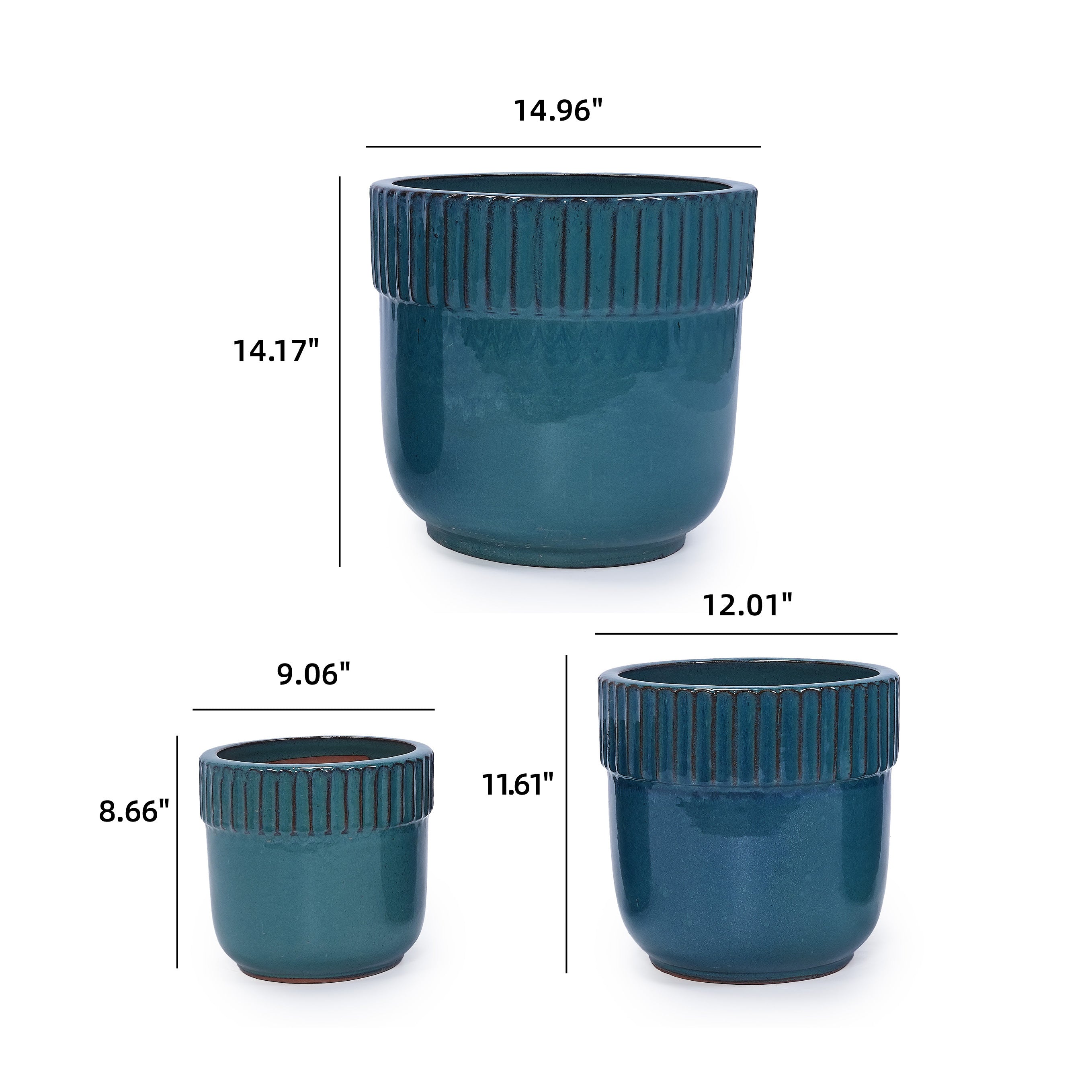 Axton Handmade Ceramic Planter, Set of 3
